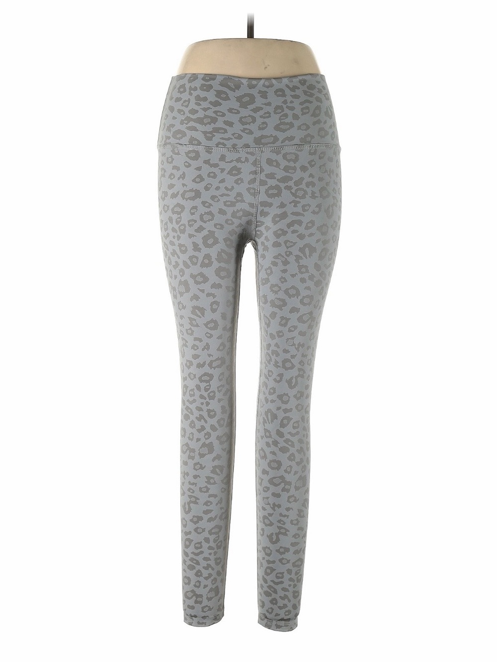 Beyond Yoga Gray Leopard High-Waist Leggings